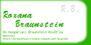 roxana braunstein business card